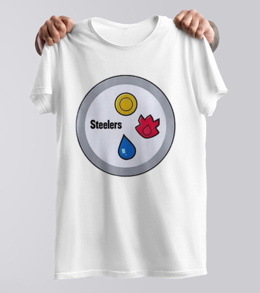 Pittsburgh Steelers Pokemon 30th Anniversary Steelers Water Fire Psychic T-Shirt