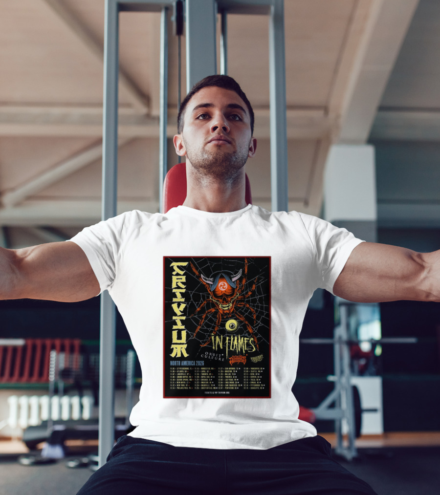 Trivium In Flames Orbit Culture Fit For An Autopsy North America 2026 Tour Dates And Locations T-Shirt