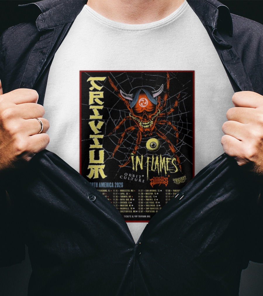 Trivium In Flames Orbit Culture Fit For An Autopsy North America 2026 Tour Dates And Locations T-Shirt
