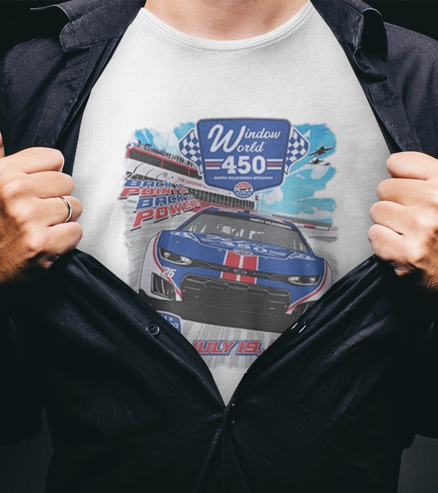 Window World 450 North Wilkesboro Speedway Race July 19 2026 Back To Back Power Racing Event T-Shirt
