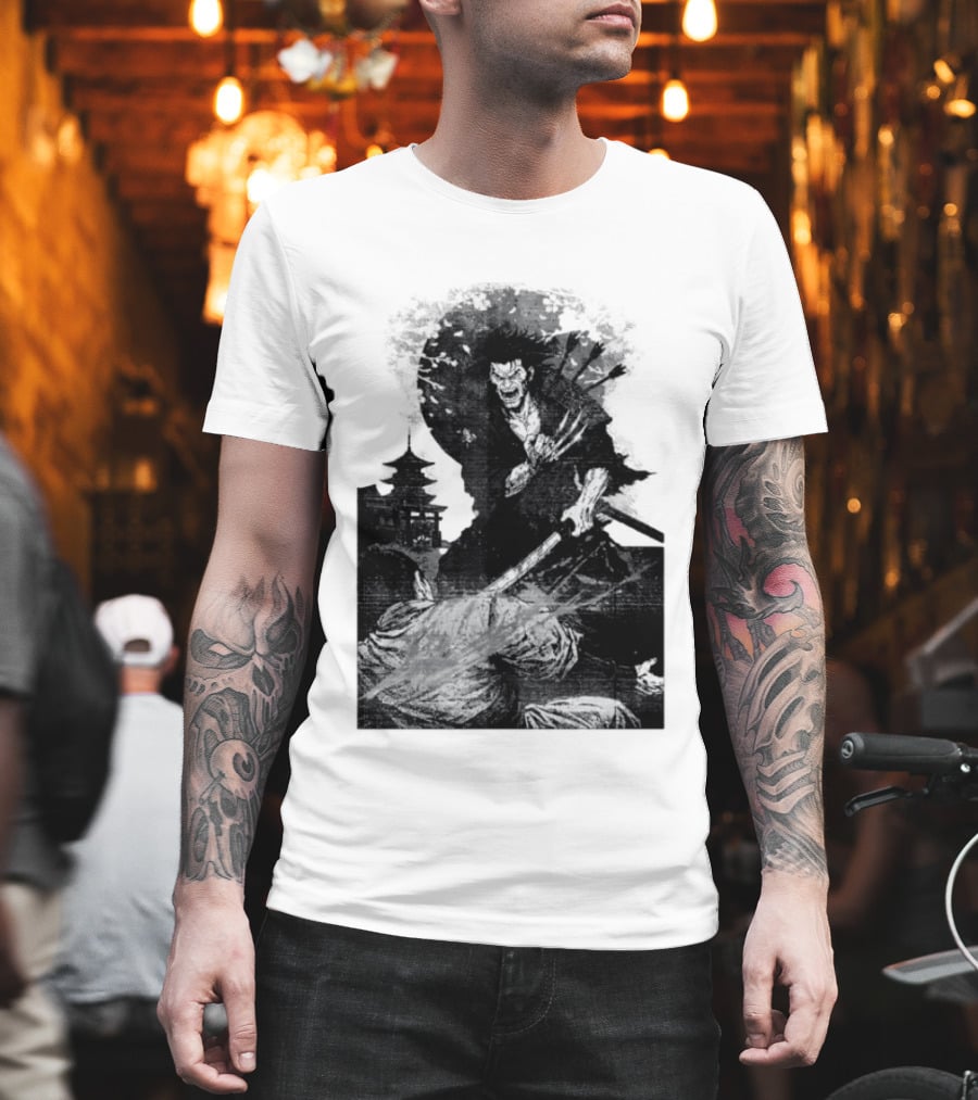Wolverine Logan Marvel Comics Samurai Japan Sakura Cherry Blossoms Battling Warrior Scene T-Shirt