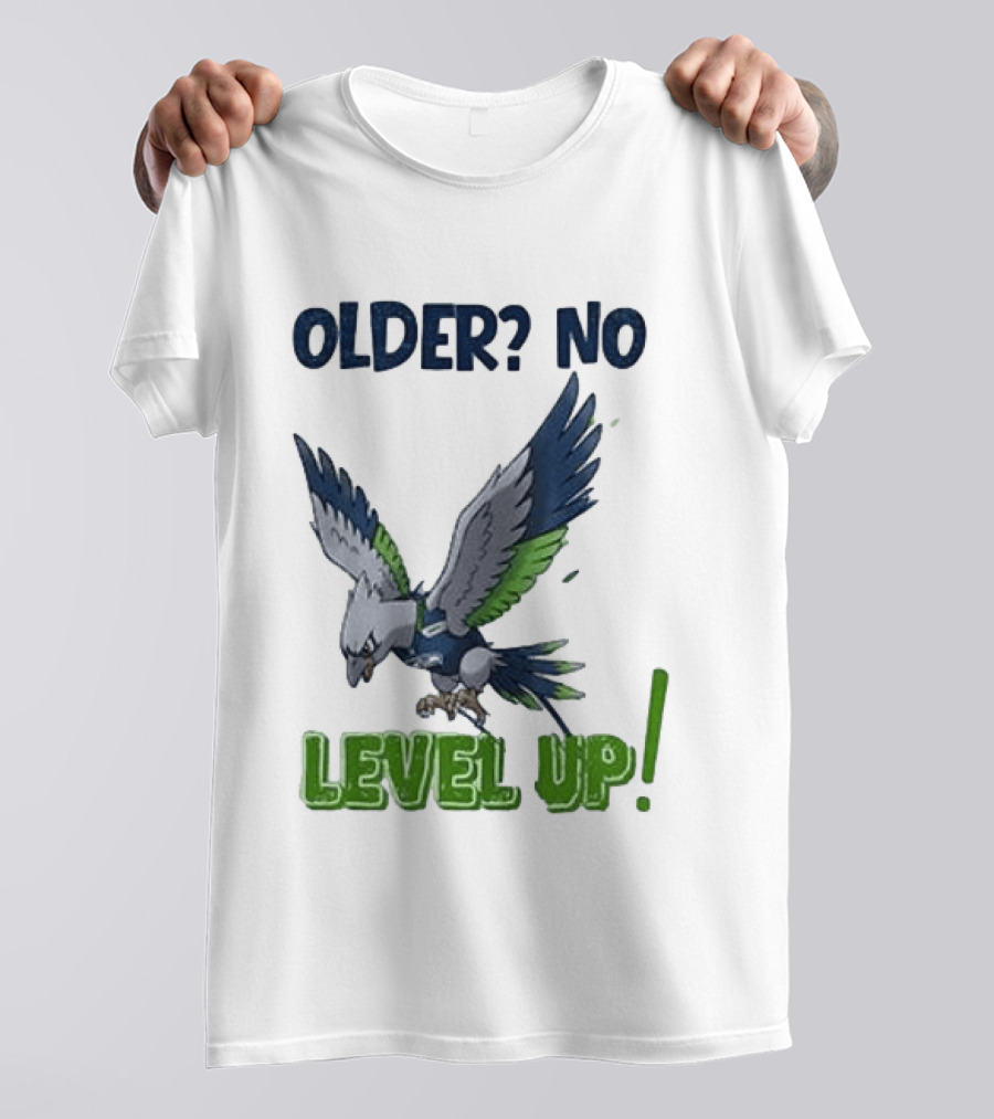 Seattle Seahawks Pokemon 30th Anniversary Older No Level Up T-Shirt