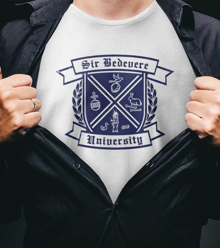 Sir Bedevere University Monty Python Crest Shield T-Shirt