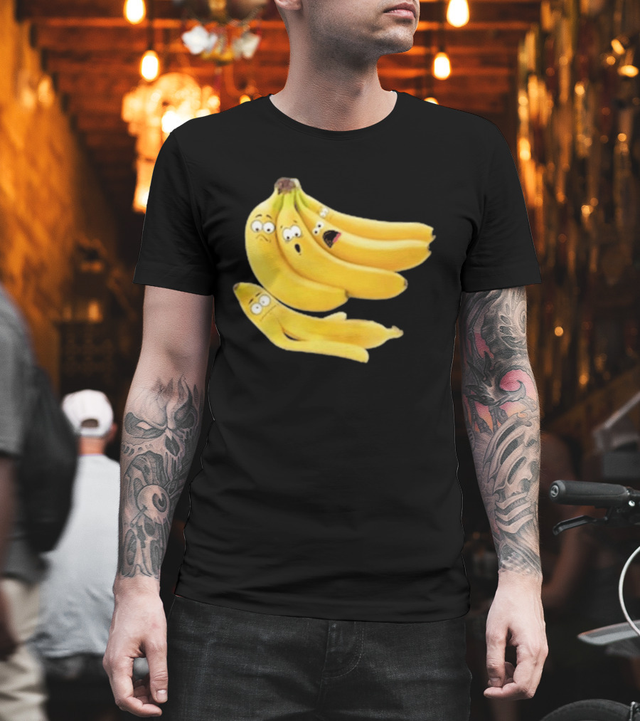 Funny Banana Massacre Organic Bunch Faces T-Shirt