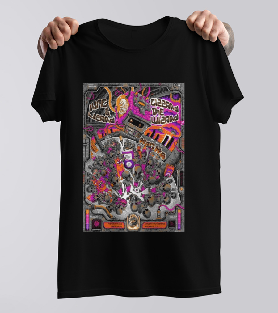 King Gizzard & The Lizard Wizard Aug 22 2026 Forest Hills Stadium Queens New York Tour Under The Bridge Brooklyn T-Shirt