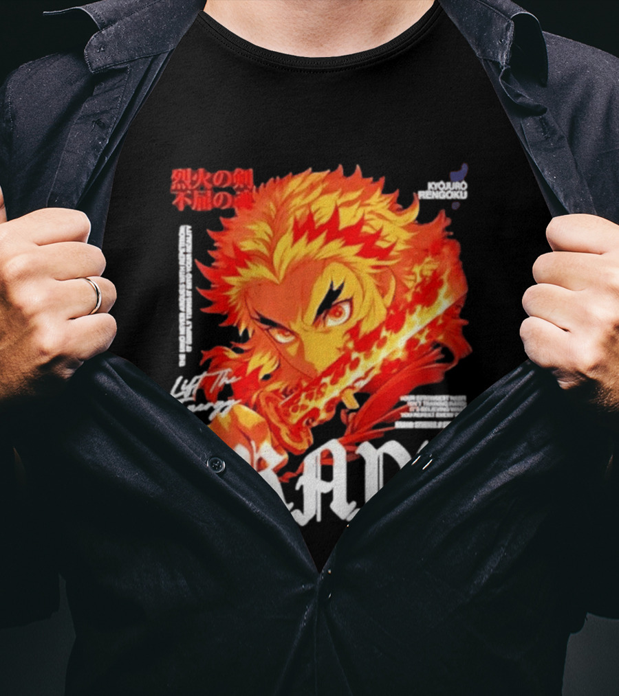 Kyojuro Rengoku Lift The Energy Flame Sword T-Shirt