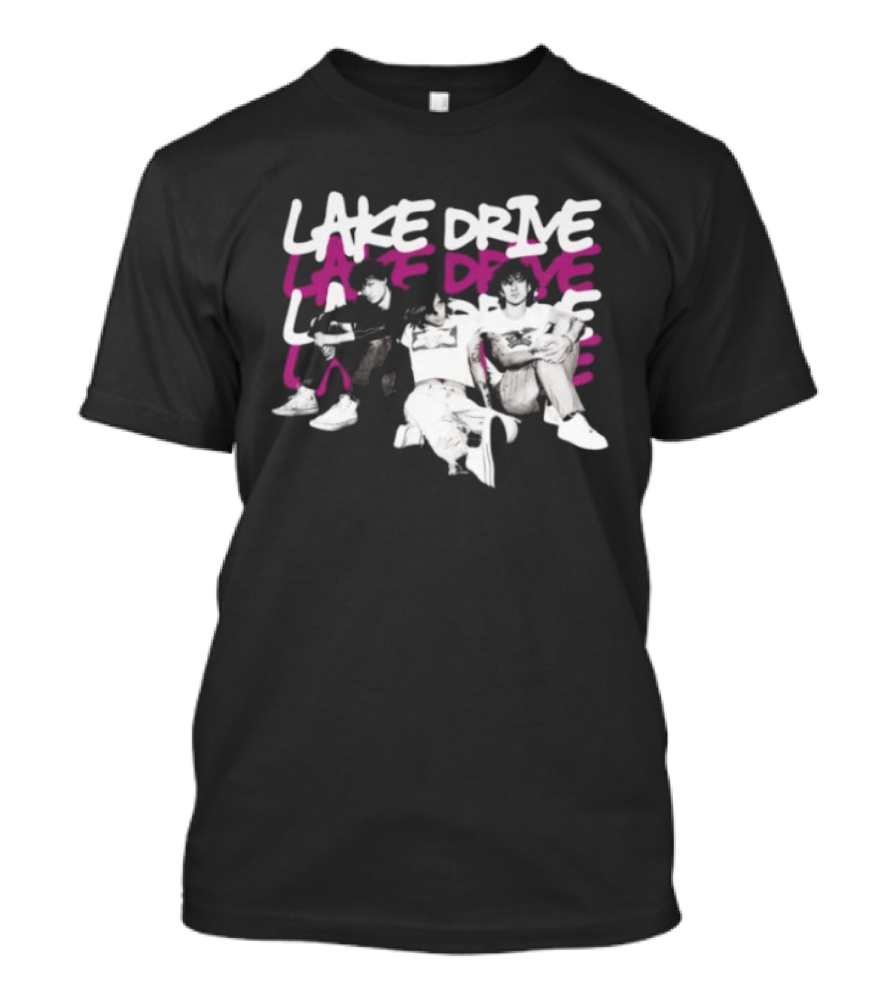 Lake Drive Vintage Vibe Retro Style Casual Crew T-Shirt