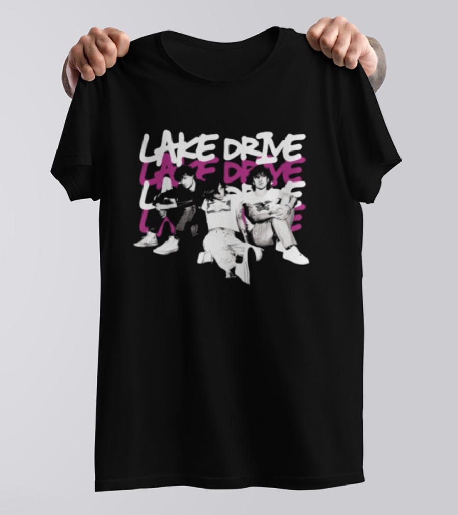 Lake Drive Vintage Vibe Retro Style Casual Crew T-Shirt