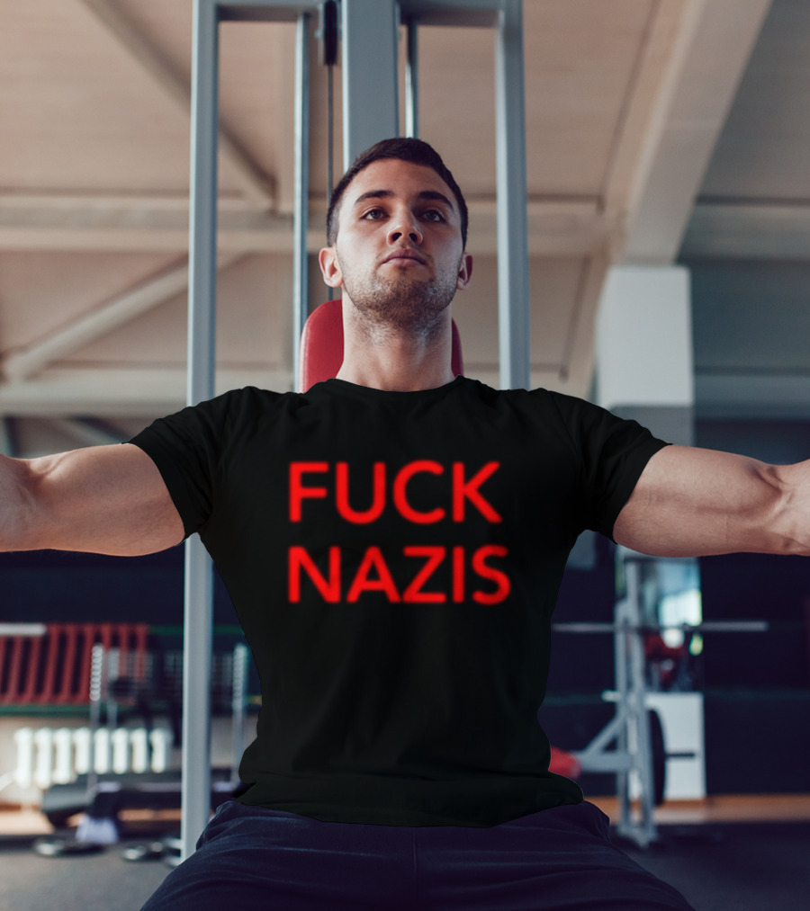 Merchnow Store I Declare War Fuck Nazis Black T-Shirt