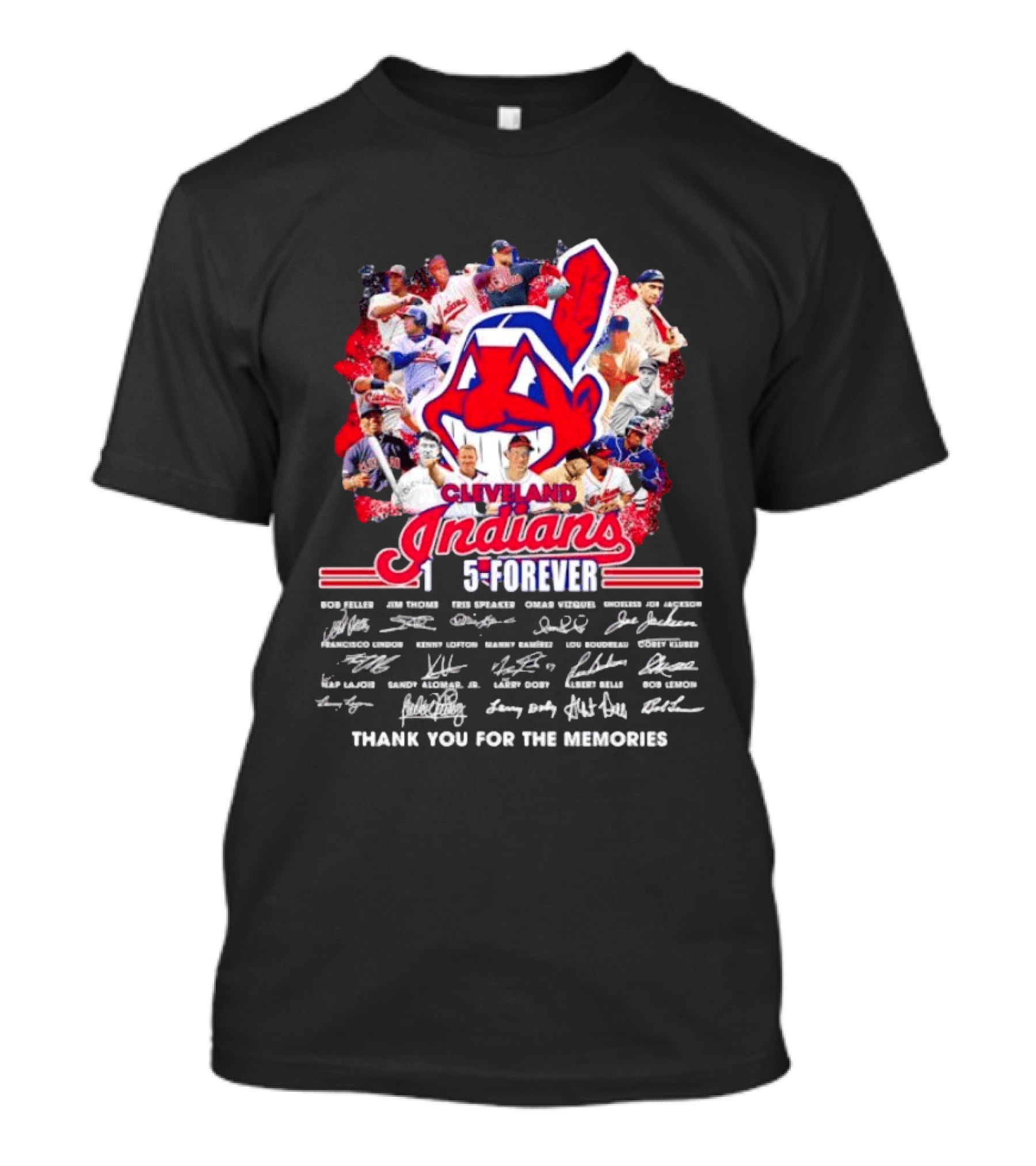 Cleveland Indians 1915 Forever Players Legends Thank You For The Memories T-Shirt