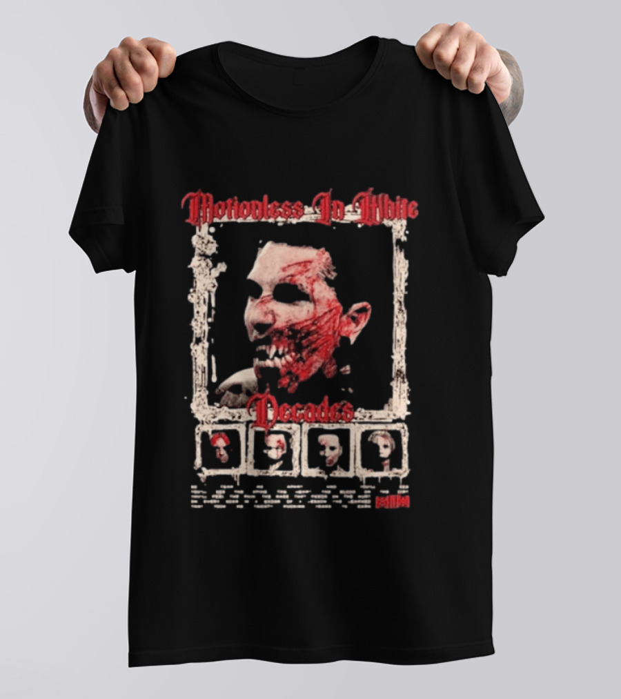 Motionless In White MIW The Sweat And Blood Tour 2026 Decades So Tear Me Apart And You Will See T-Shirt