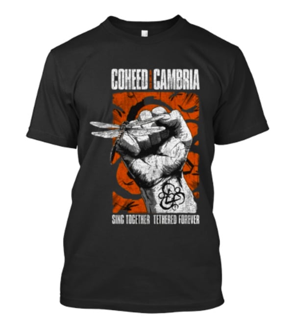 Coheed Cambria Dragonfly Fist Sing Together Tethered Courier T-Shirt