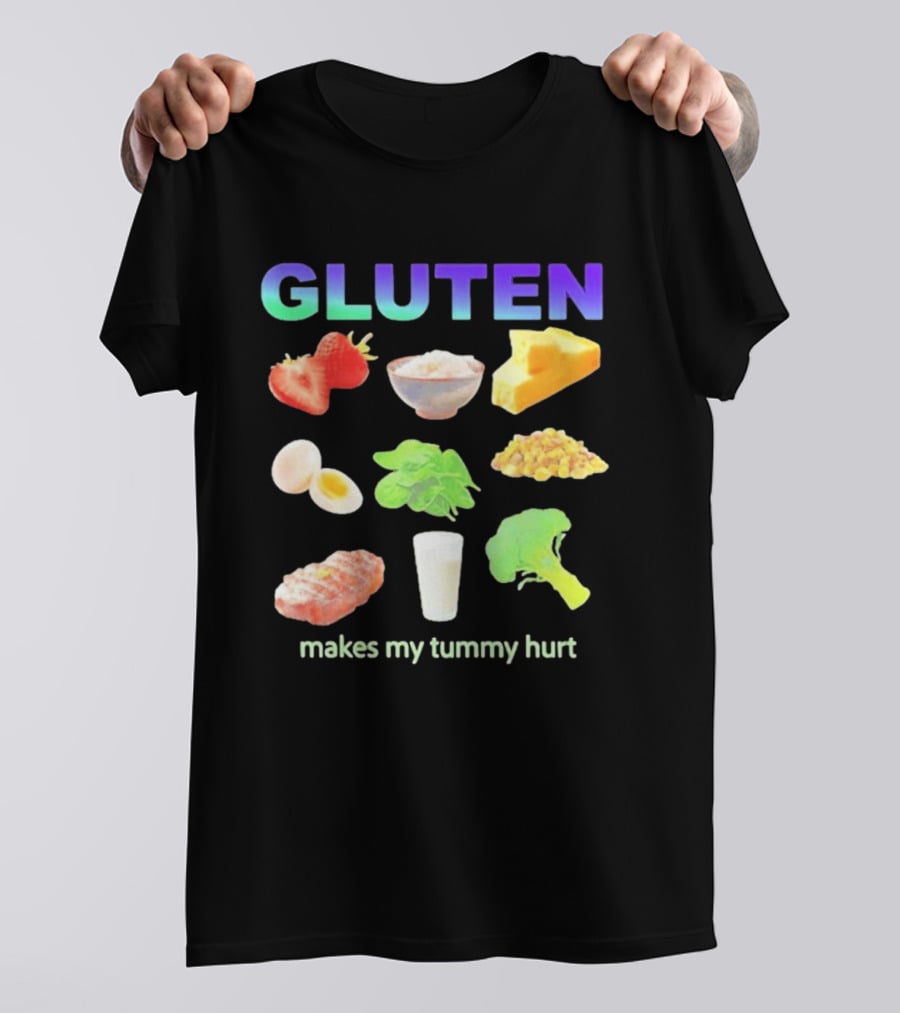 Gluten Makes My Tummy Hurt Food And Celiac Disease T-Shirt