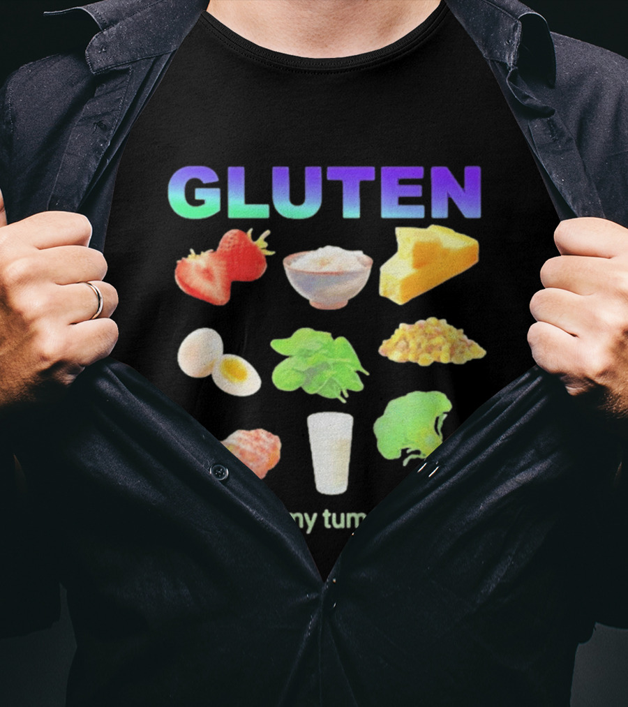 Gluten Makes My Tummy Hurt Food And Celiac Disease T-Shirt