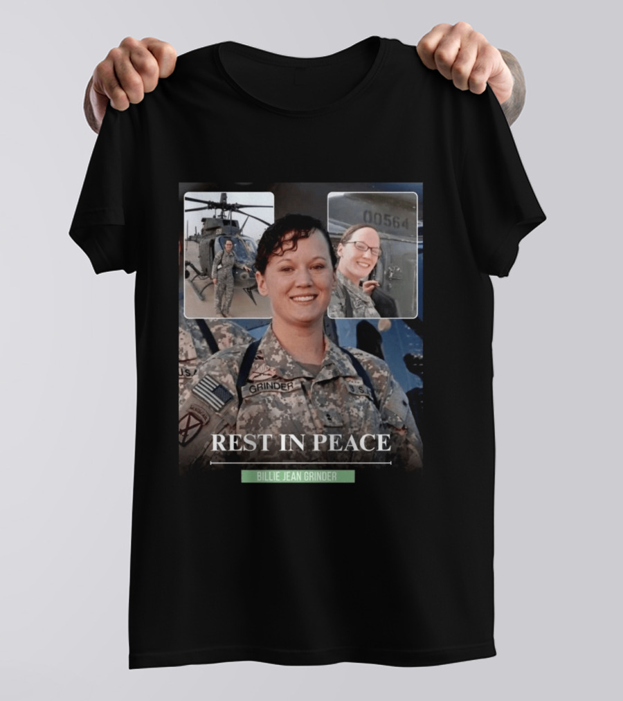 Rest In Peace Billie Jean Grinder Us Army Service T-Shirt