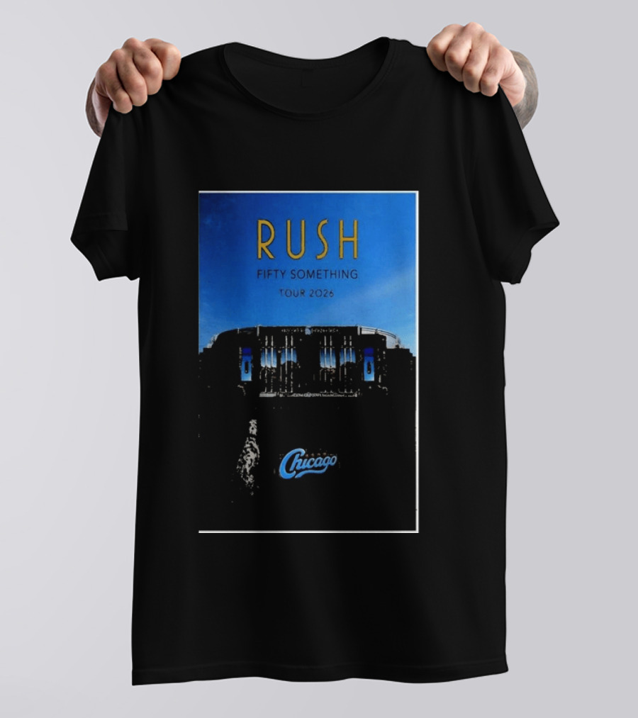 RUSH Fifty Something Tour 2026 Chicago Stadium T-Shirt