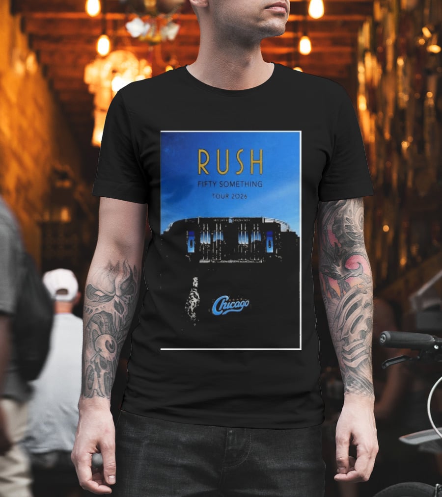 RUSH Fifty Something Tour 2026 Chicago Stadium T-Shirt