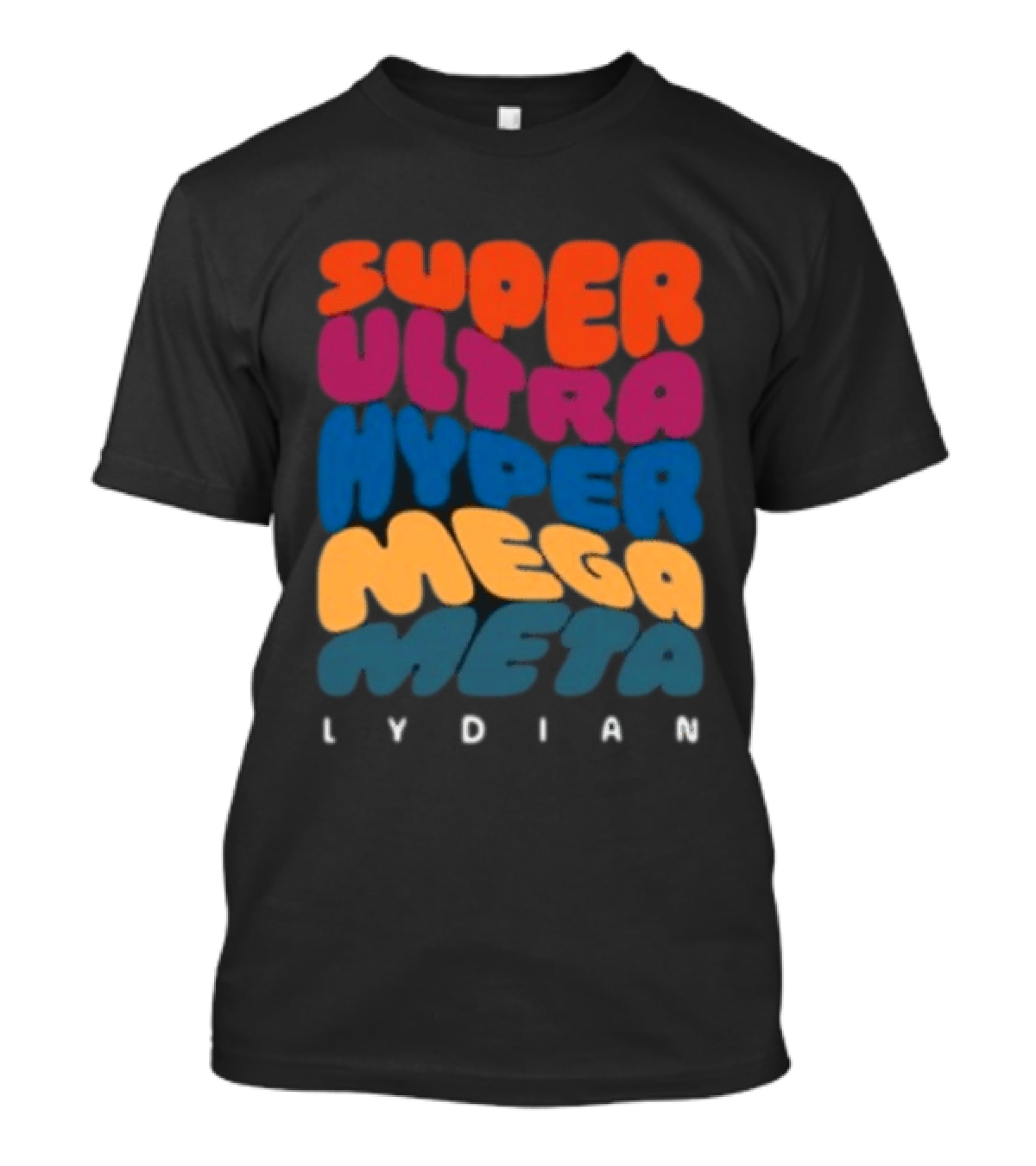 Jacob Collier Store Super Ultra Hyper Mega Meta Lydian Bold Colorful T-Shirt