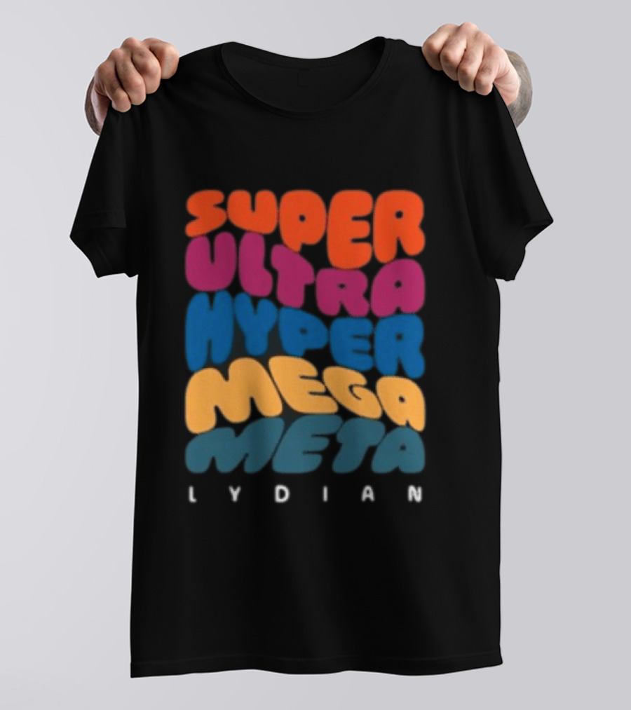 Jacob Collier Store Super Ultra Hyper Mega Meta Lydian Bold Colorful T-Shirt
