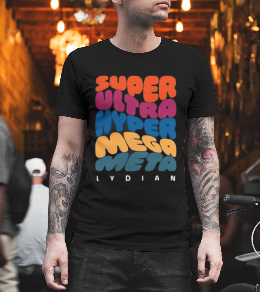 Jacob Collier Store Super Ultra Hyper Mega Meta Lydian Bold Colorful T-Shirt