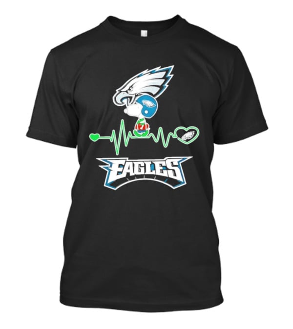 Snoopy Philadelphia Eagles Heartbeat Peanuts 2206 T-Shirt
