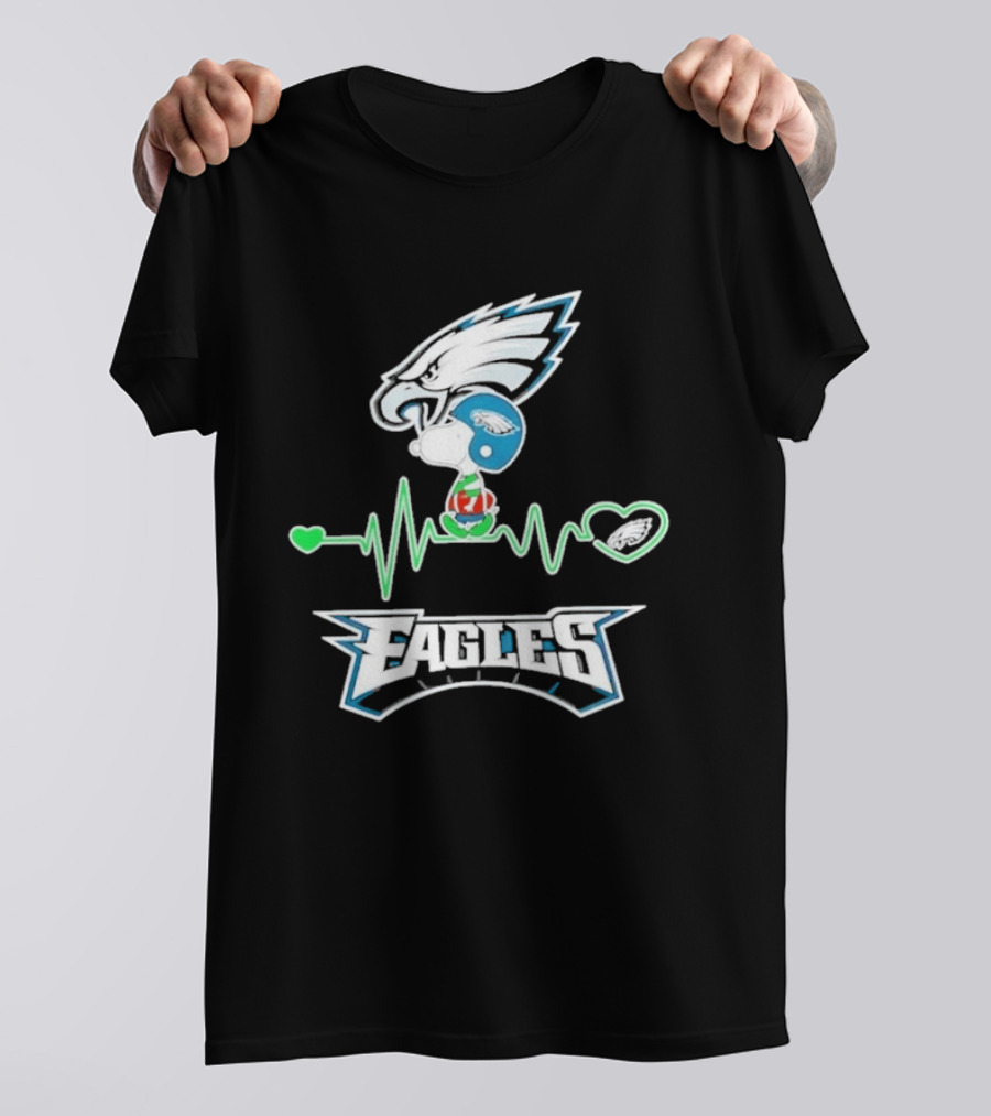 Snoopy Philadelphia Eagles Heartbeat Peanuts 2206 T-Shirt
