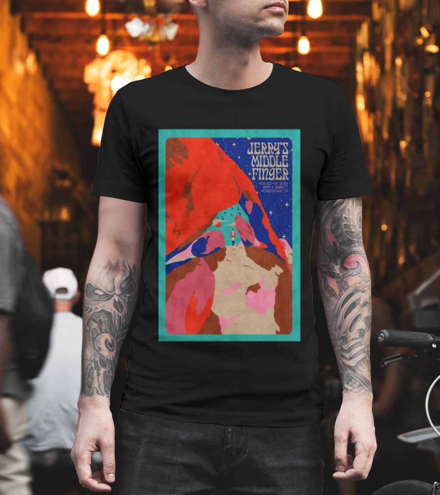 Jerry's Middle Finger Pappy Harriet's Pioneertown CA Nov 20 21 2026 T-Shirt