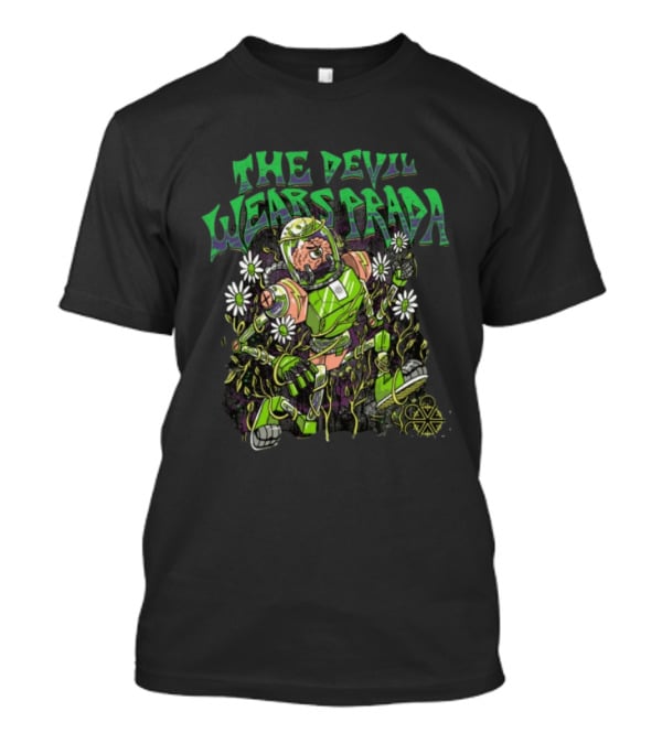 The Devil Wears Prada Brainman Robot Floral T-Shirt