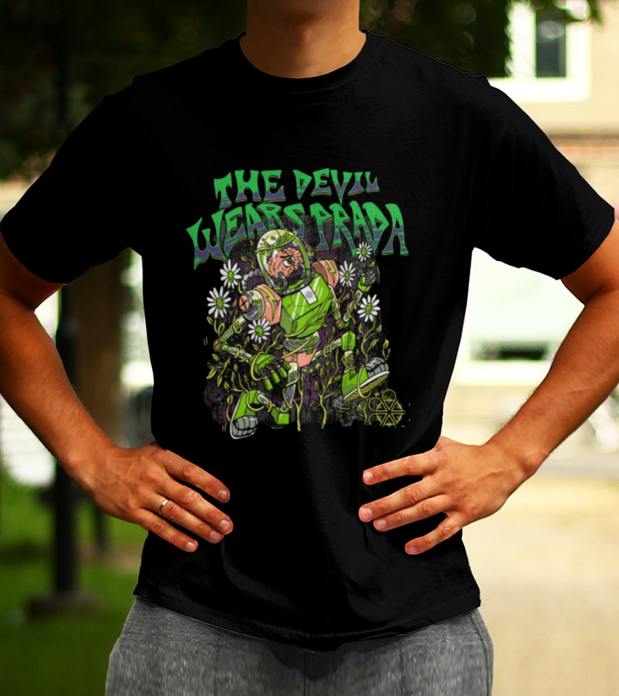 The Devil Wears Prada Brainman Robot Floral T-Shirt