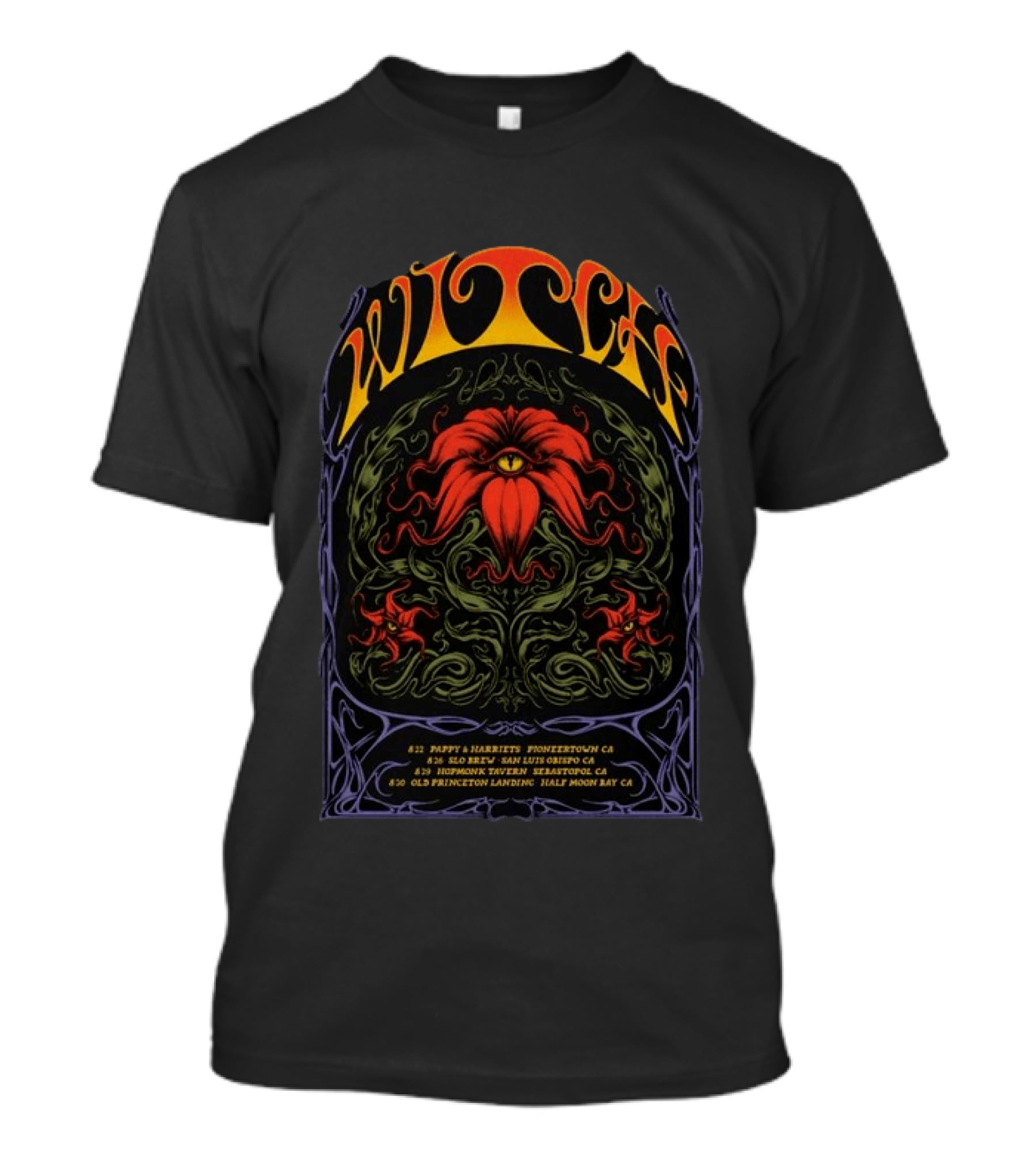 Witch California 2026 Tour Pioneertown San Luis Obispo Sebastopol Half Moon Bay T-Shirt