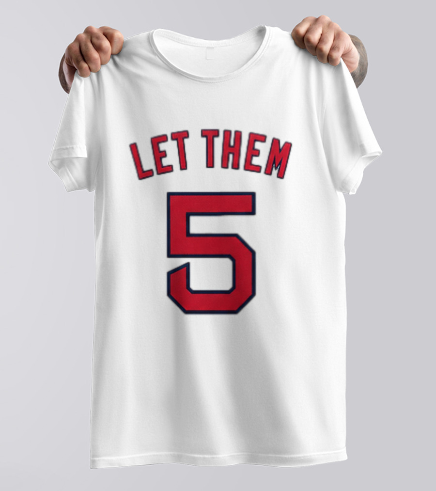 2026 Red Sox Let Them 5 Jersey Giveaway Red Sox Promotion T-Shirt