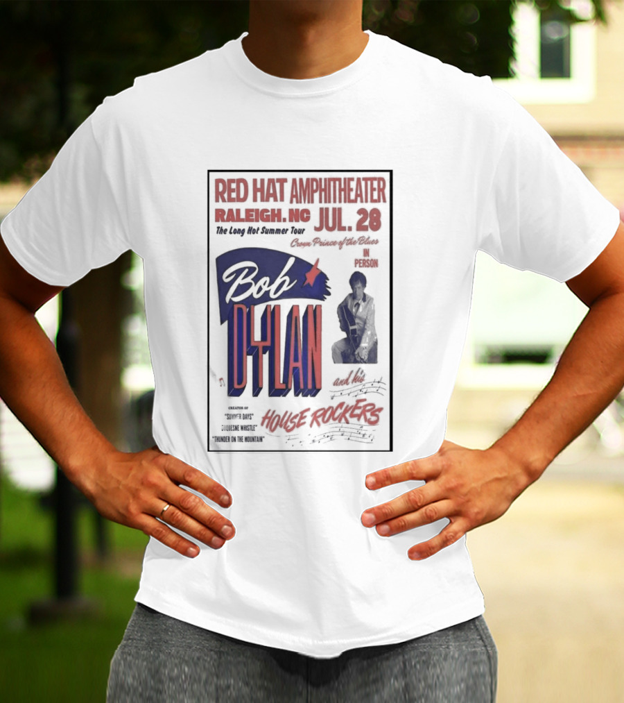 Bob Dylan Live At Red Hat Amphitheater Raleigh NC July 28 2026 T-Shirt