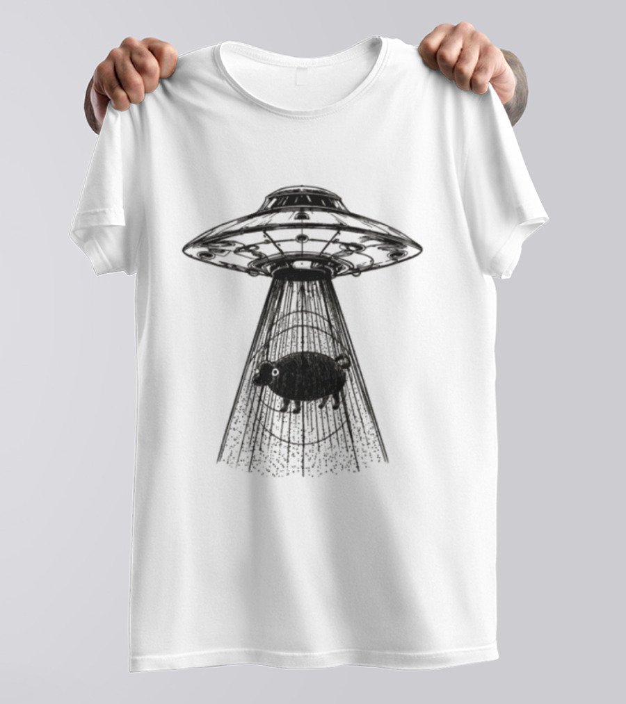 Calvin Harris Ecru UFO Beam White T-Shirt