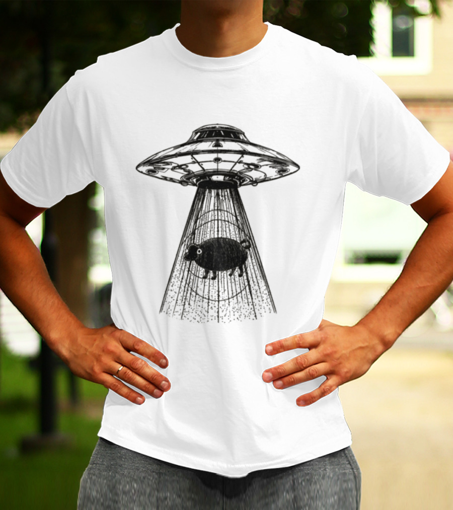 Calvin Harris Ecru UFO Beam White T-Shirt
