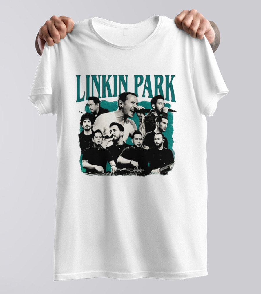 Linkin Park Chester Bennington Mike Shinoda Band Collage T-Shirt