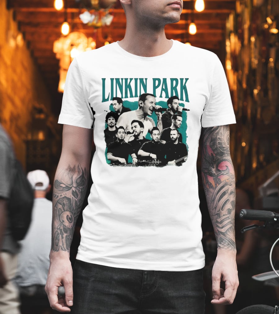 Linkin Park Chester Bennington Mike Shinoda Band Collage T-Shirt