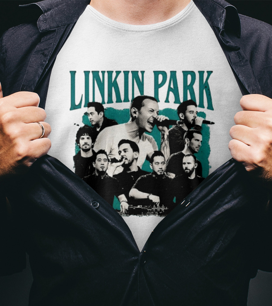 Linkin Park Chester Bennington Mike Shinoda Band Collage T-Shirt