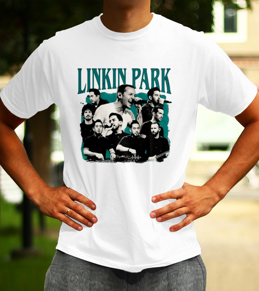 Linkin Park Chester Bennington Mike Shinoda Band Collage T-Shirt