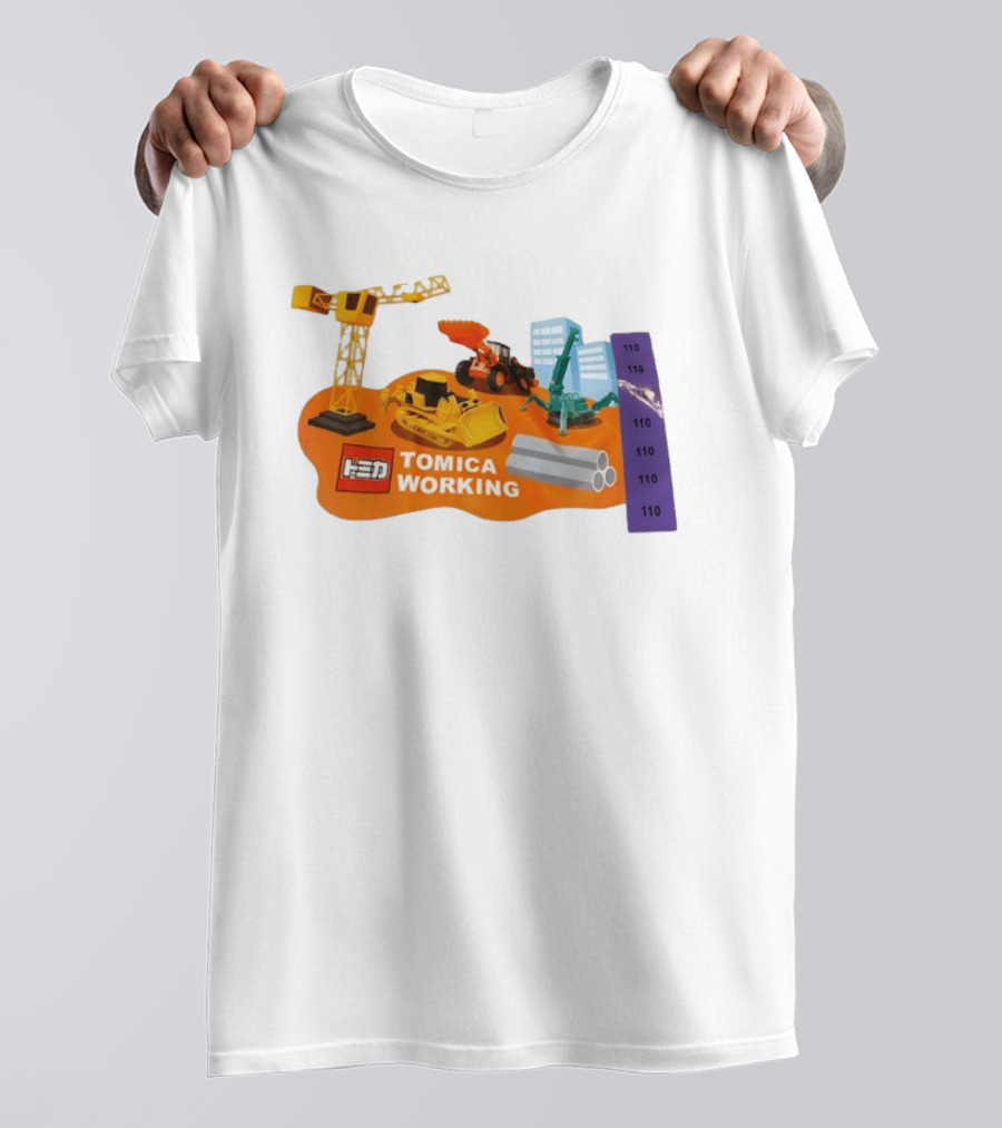 Tomica Working Construction Vehicles Crane Excavator Bulldozer T-Shirt