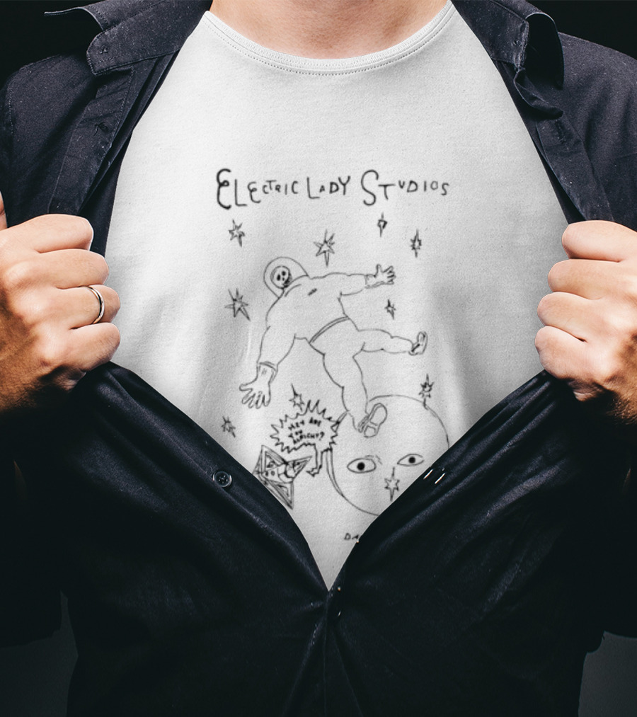 Electric Lady Studios Daniel Johnston Els Lost In Space T-Shirt