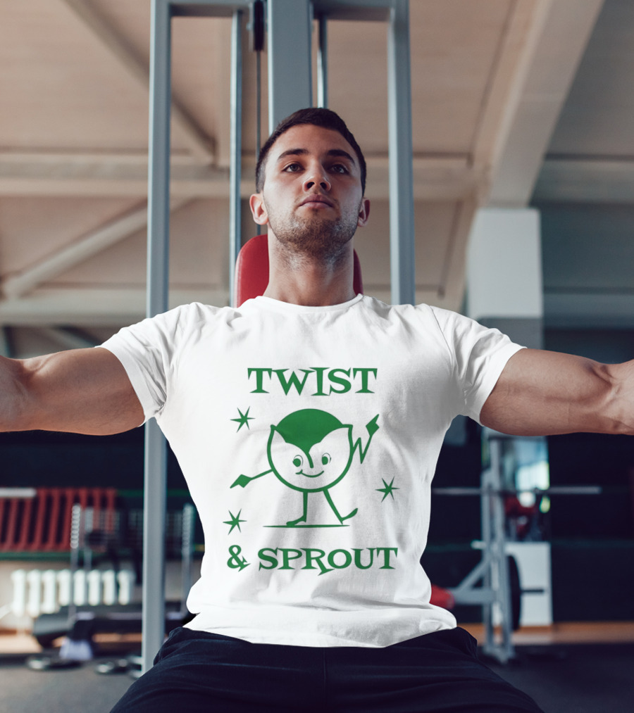 Twist And Sprout Dancing Vegetable Character Fun T-Shirt