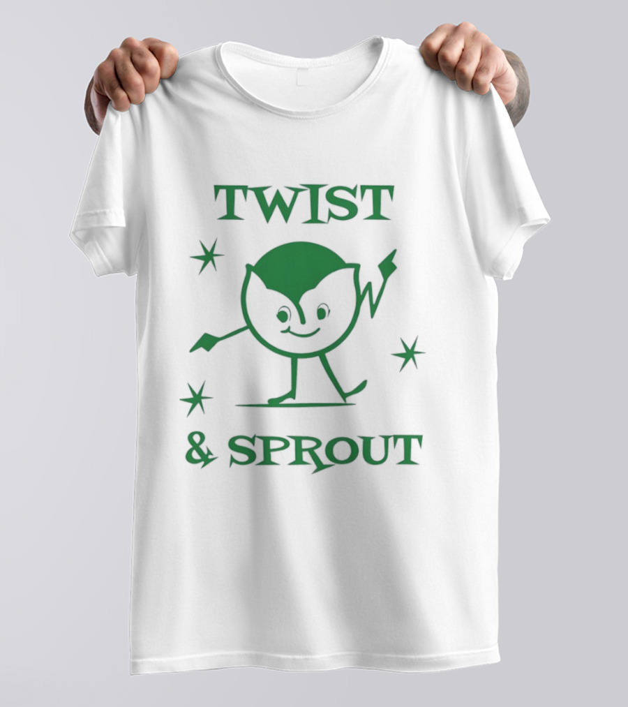 Twist And Sprout Dancing Vegetable Character Fun T-Shirt