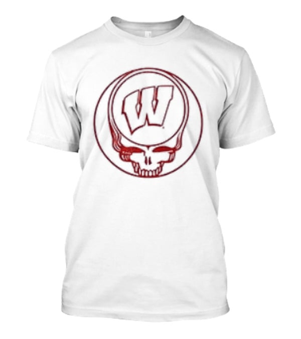 Grateful Dead Wisconsin Badgers Collaboration Skully W T-Shirt