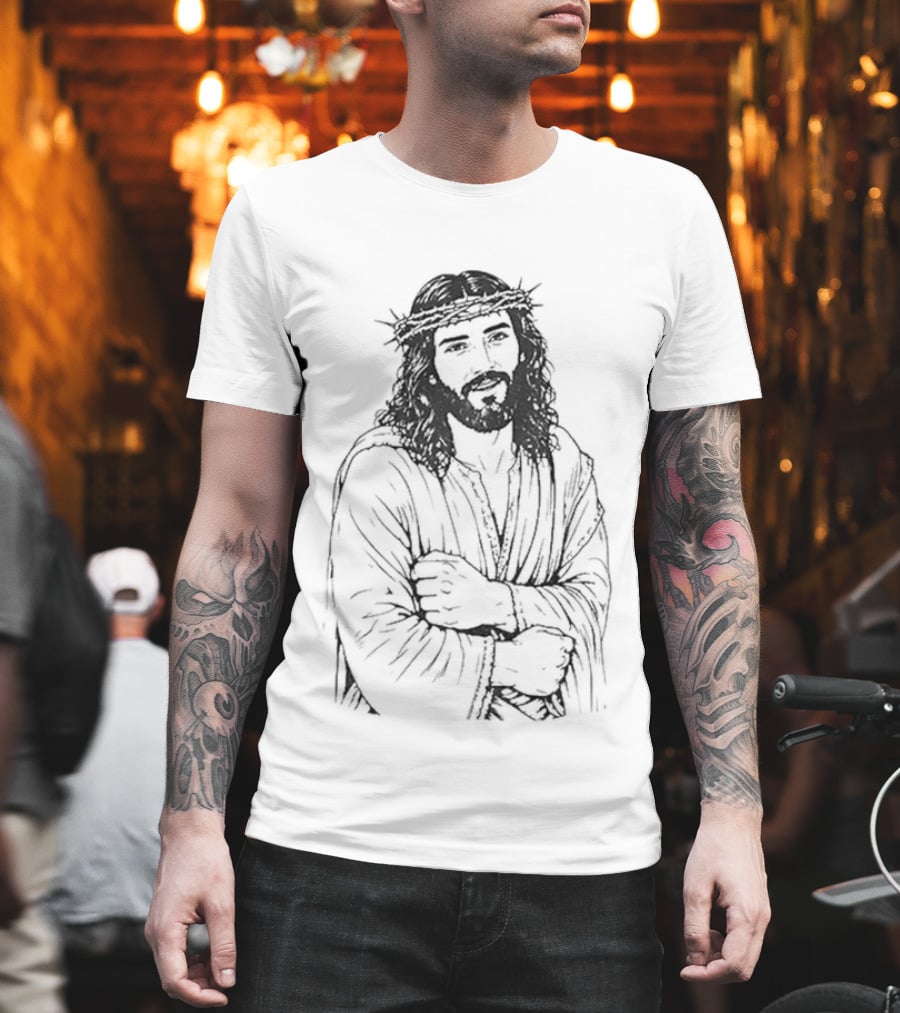 Jesus UFC Dustin Poirier Meme Sketch T-Shirt