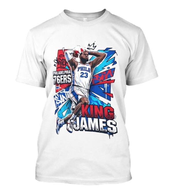 Philadelphia 76ers King James No 23 Dunk Basketball T-Shirt