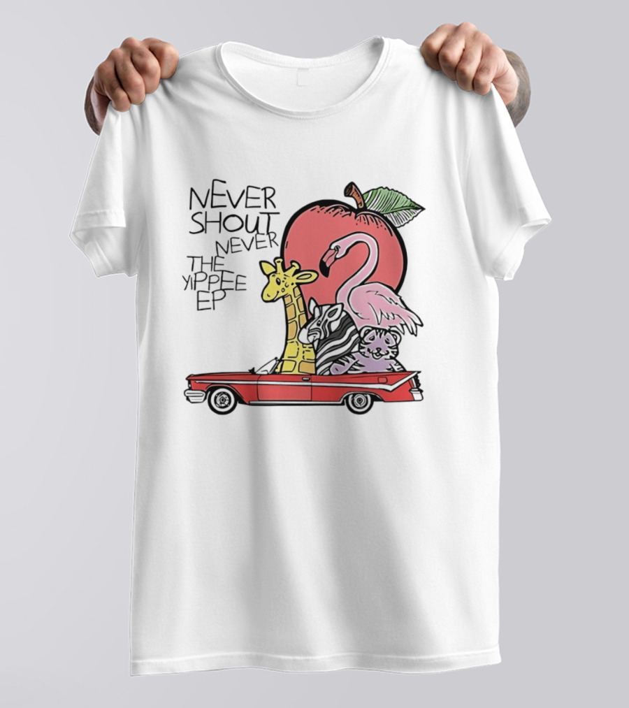Never Shout Never The Yippee EP Flamingo Giraffe Panda Christofer Drew T-Shirt