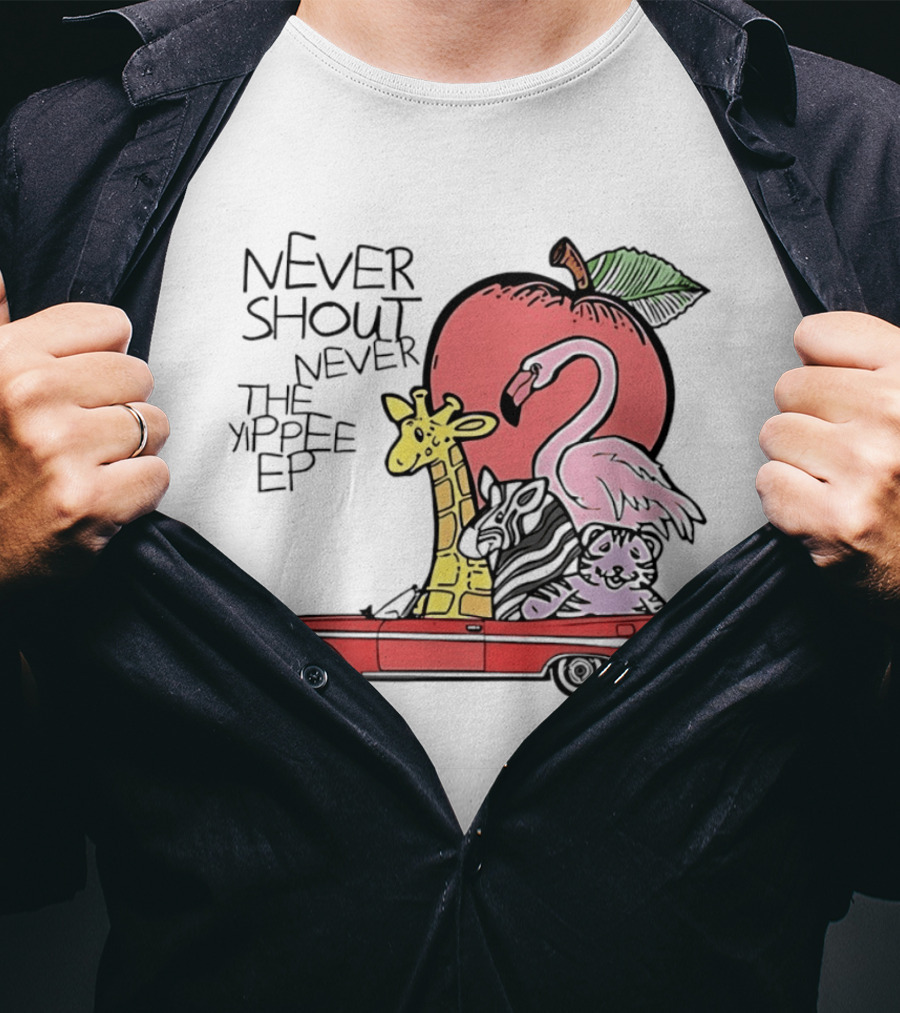 Never Shout Never The Yippee EP Flamingo Giraffe Panda Christofer Drew T-Shirt
