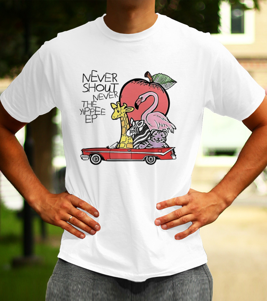 Never Shout Never The Yippee EP Flamingo Giraffe Panda Christofer Drew T-Shirt