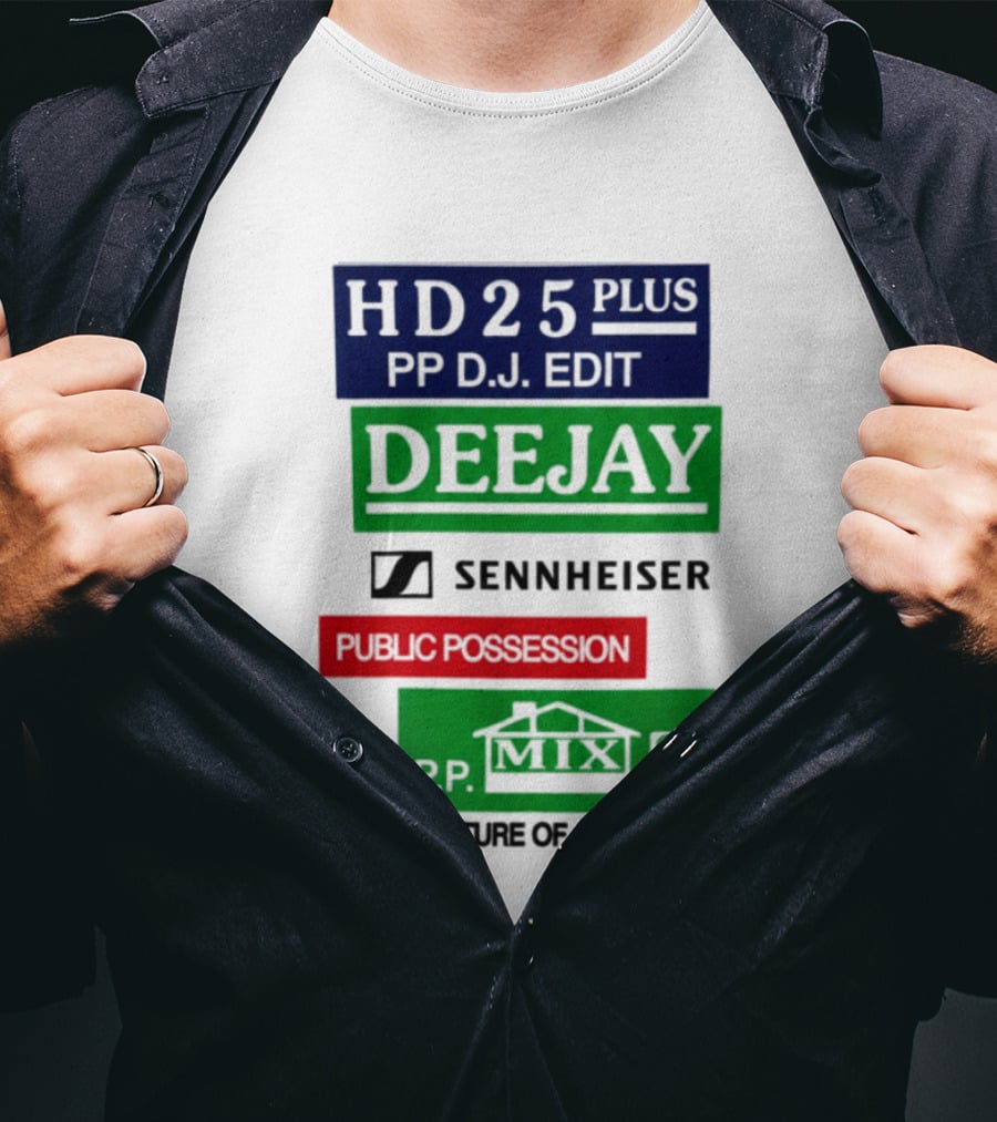 HD25 Plus PP DJ Edit Deejay Sennheiser Future Of Audio T-Shirt