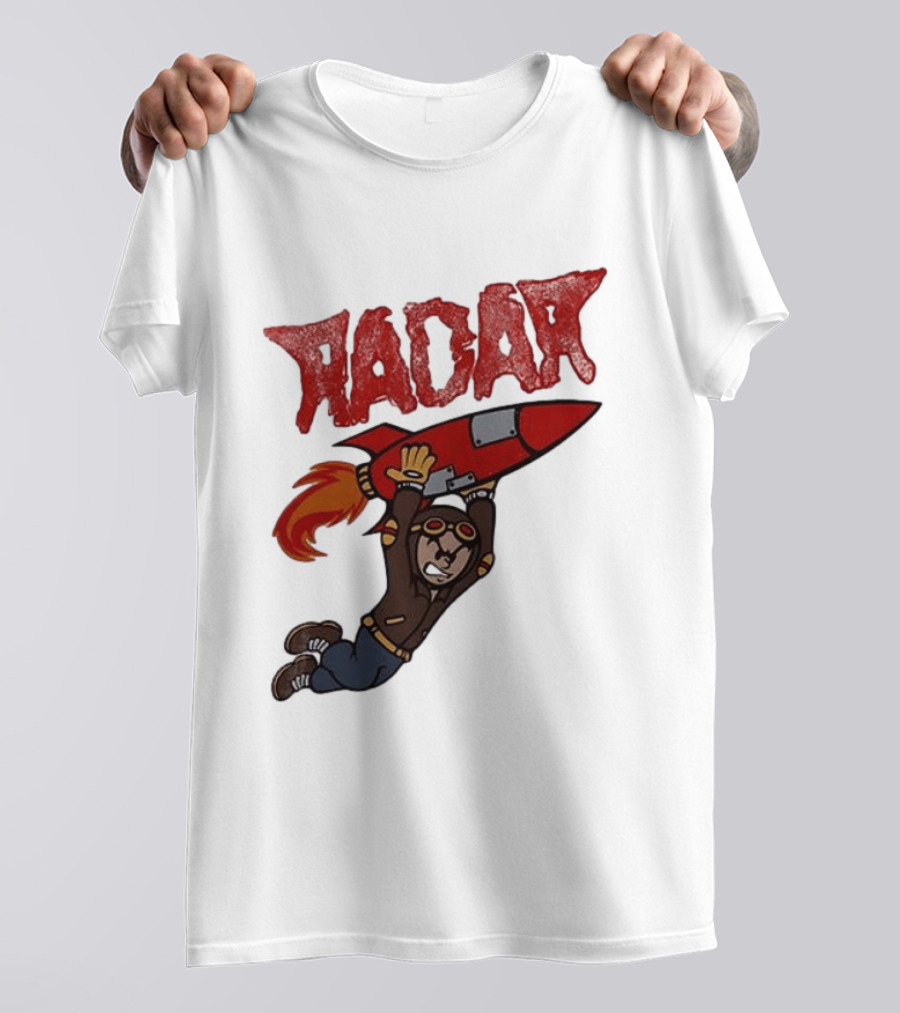 Radar Rocket Cartoon Pilot Heat Seekers T-Shirt